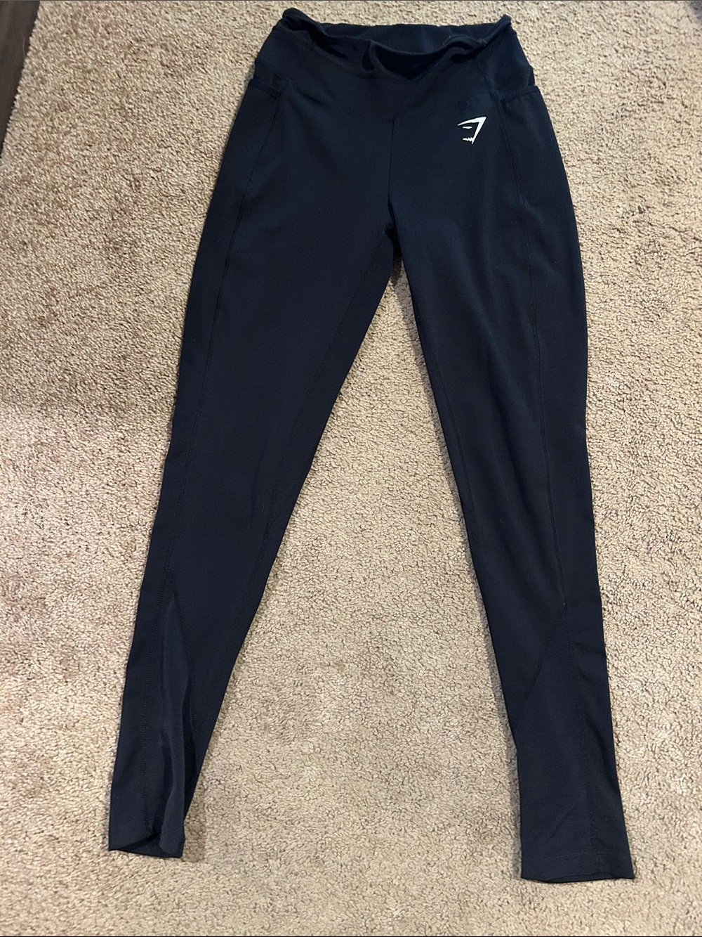 Gymshark Black High-Waist Performance Leggings with Logo
